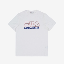 Fila Linea Italia Logo Férfi Rövid Ujjú Póló Fehér | HU-65036